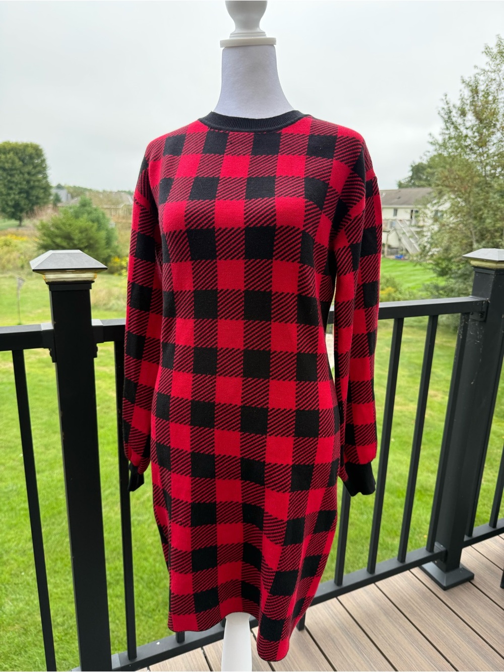 Vici Dolls Buffalo Plaid Sweater Dress